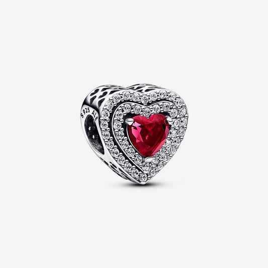 Levelled Heart Charm - Red