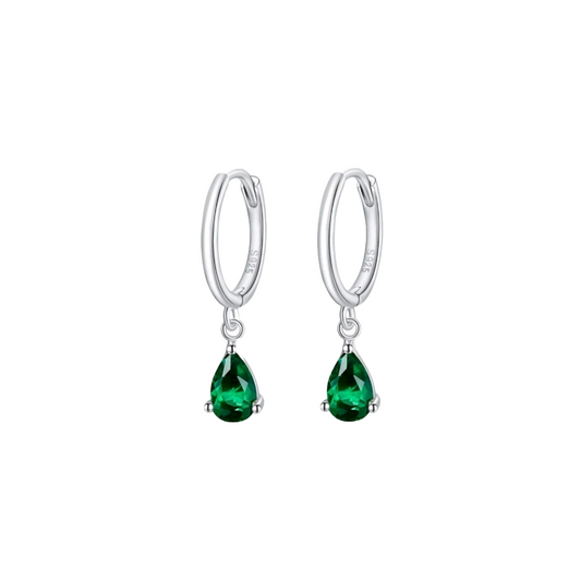 Emerald Elegance Waterdrop Earrings