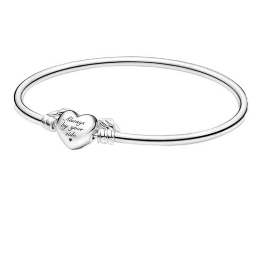 Always By Your Side Bangle Bracelet - 925 Sterling Silver