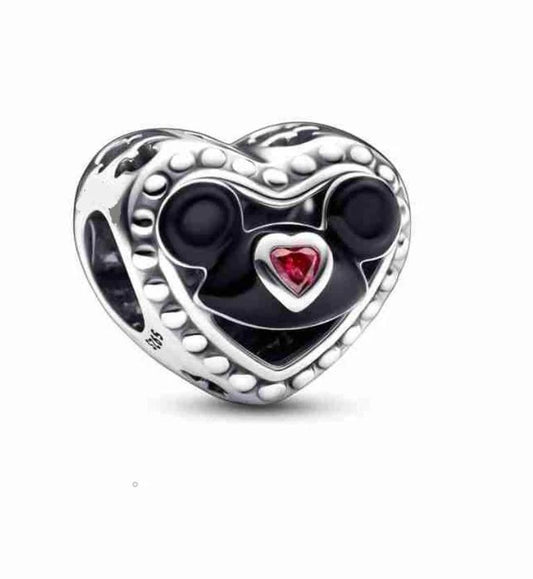 Mickey Mouse, Castle, Heart Charm