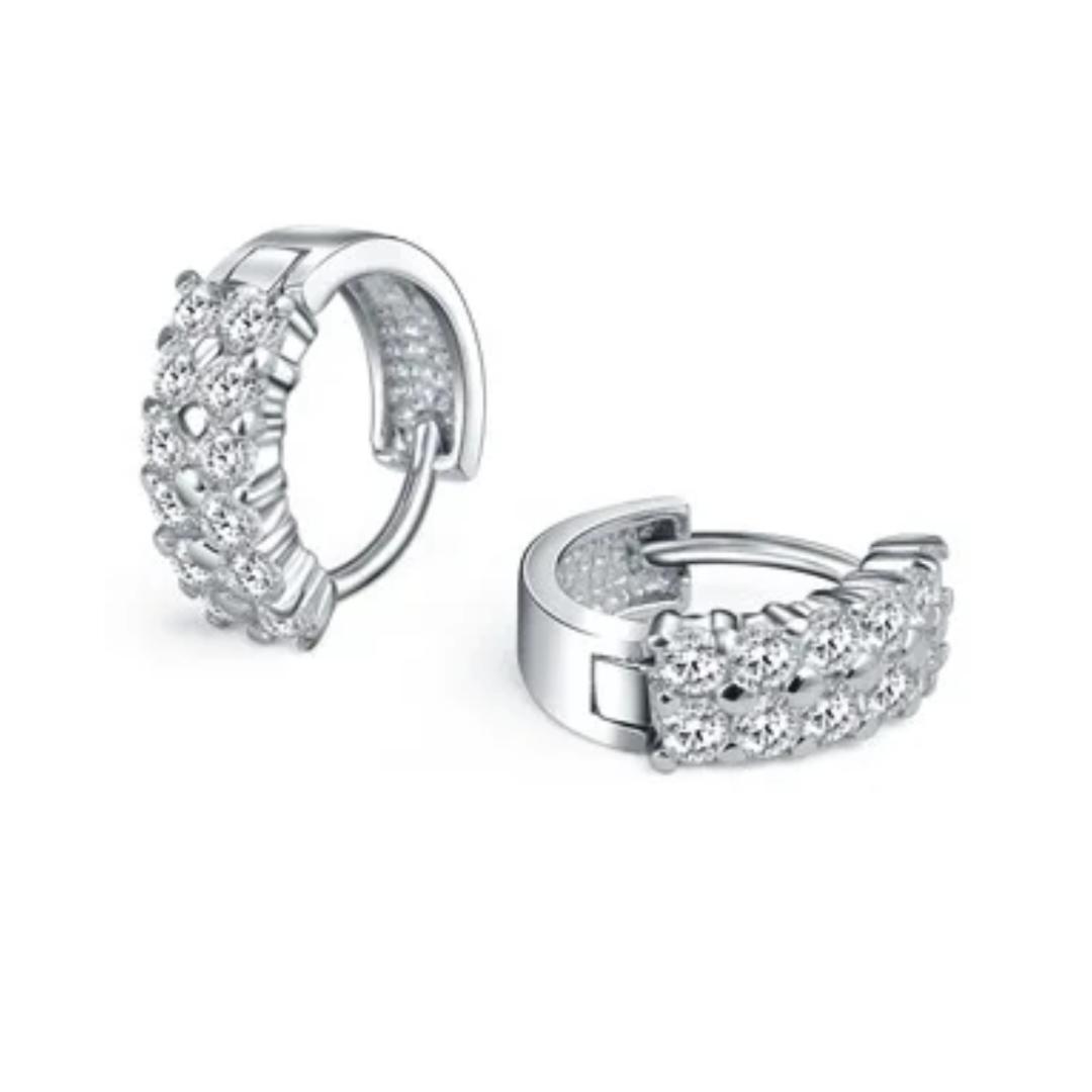 Radiant Elegance Cubic Zirconia Hoop Earrings