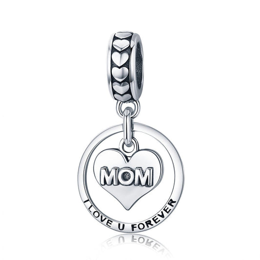 I Love You Forever Mom dangle charm/pendant