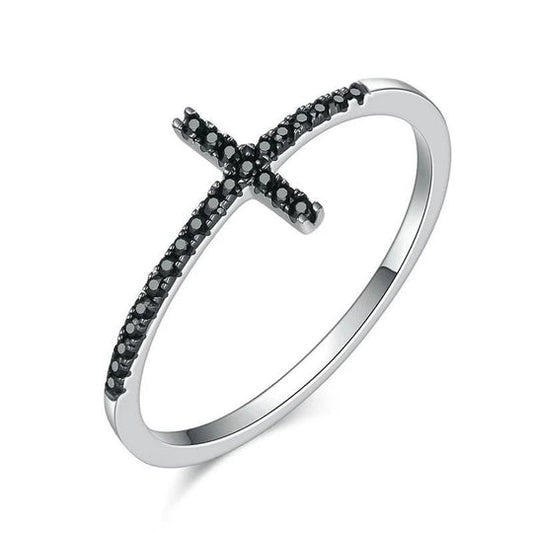 Black Cross Ring